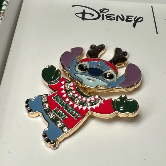 BaubleBar x Disney Stitch Naughty List Sweater Reindeer Antlers post earrings - Picture 5 of 11